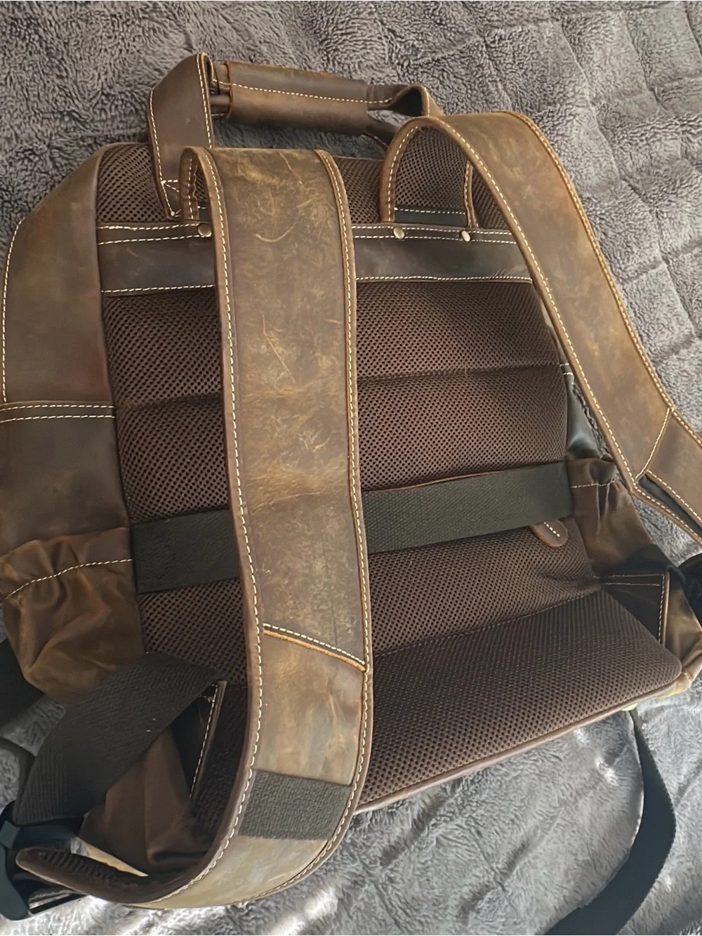 TIDING Leather 16 Inch Laptop Backpack for Office Weekends or Daily (bags22)